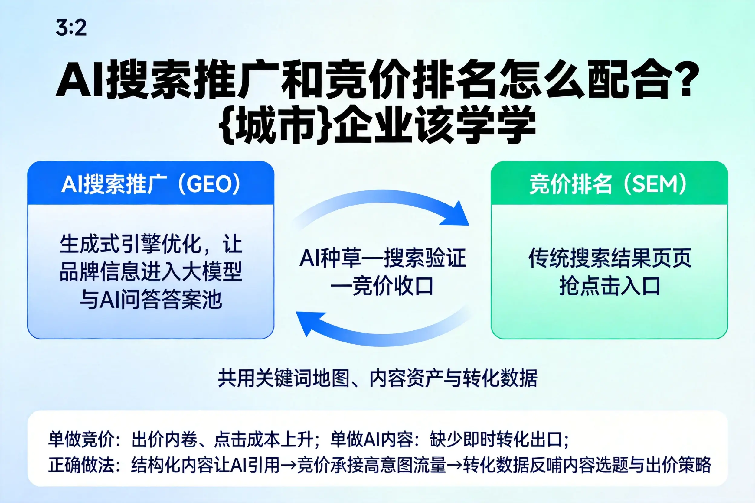 AI搜索推广和竞价排名怎么配合？太原企业该学学