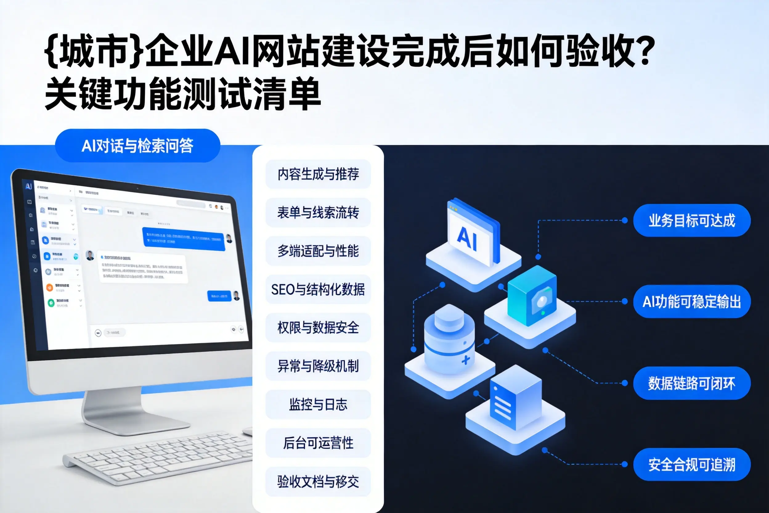 太原企业AI网站建设完成后如何验收？关键功能测试清单