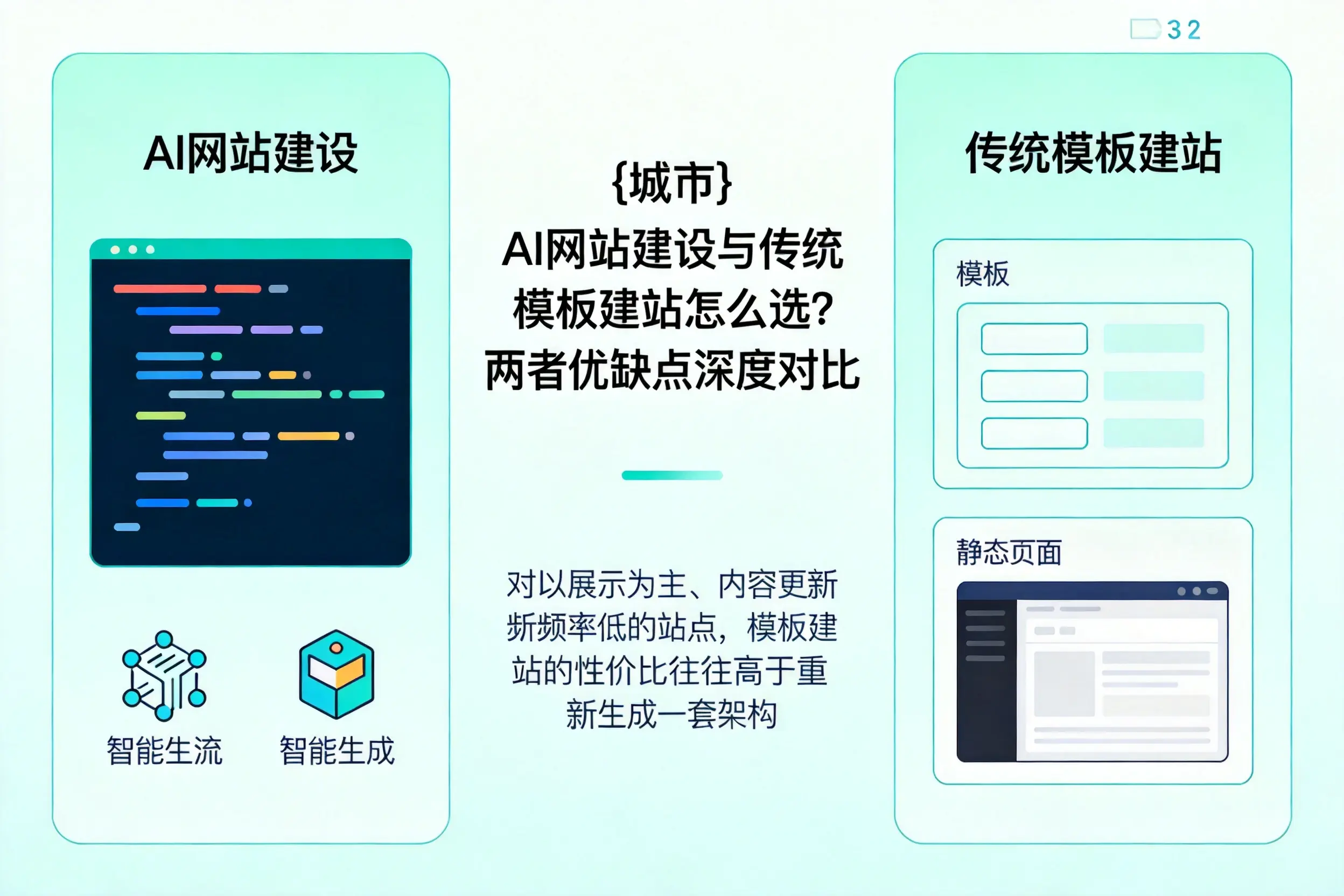 太原AI网站建设与传统模板建站怎么选？两者优缺点深度对比
